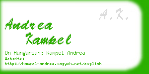 andrea kampel business card